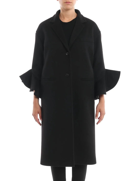 Frill Sleeves Compact Drap Coat