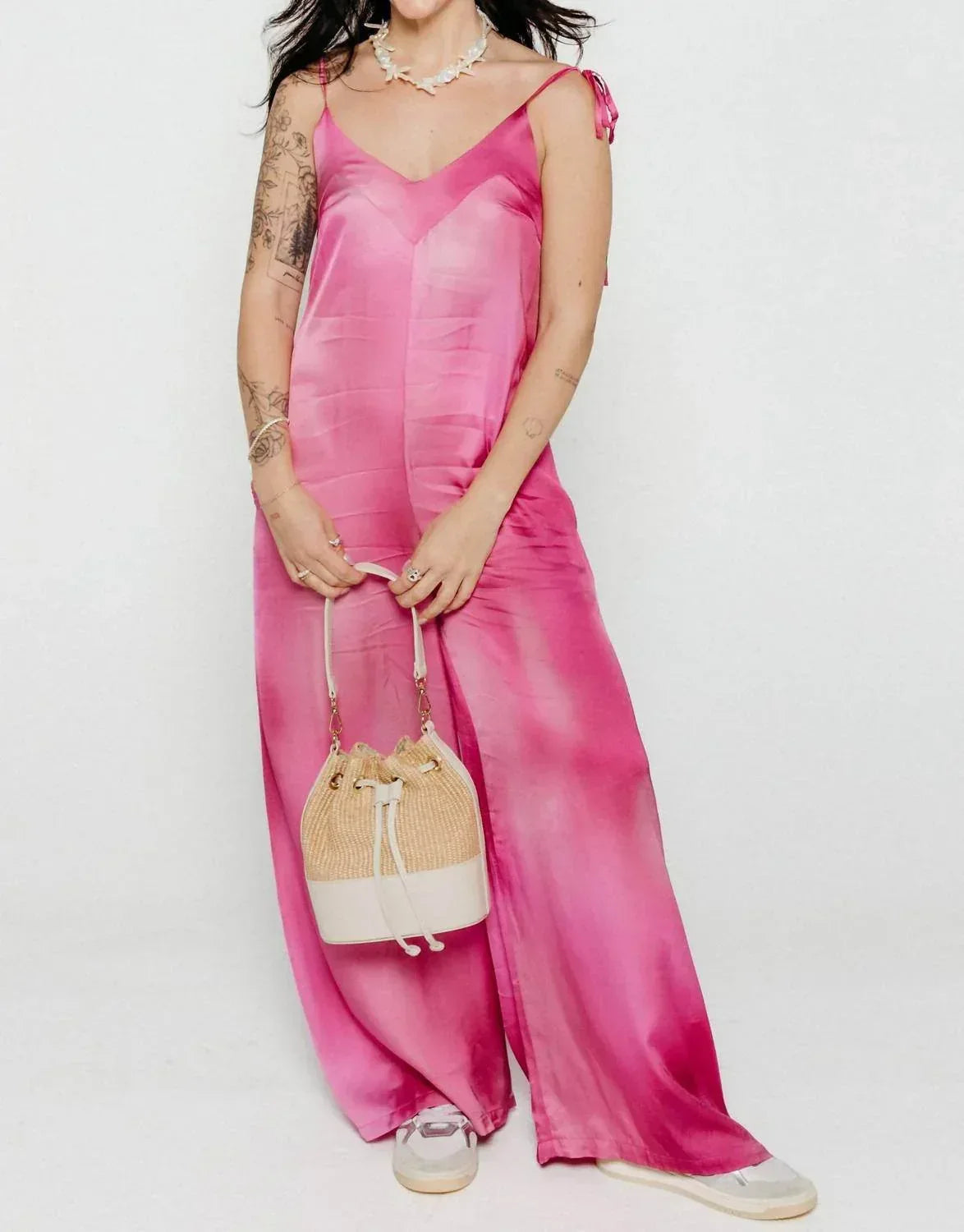 Träger-Jumpsuit mit Print