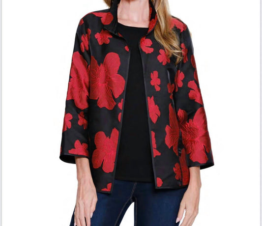 Offene 3/4-Arm-Jacke mit Taschen