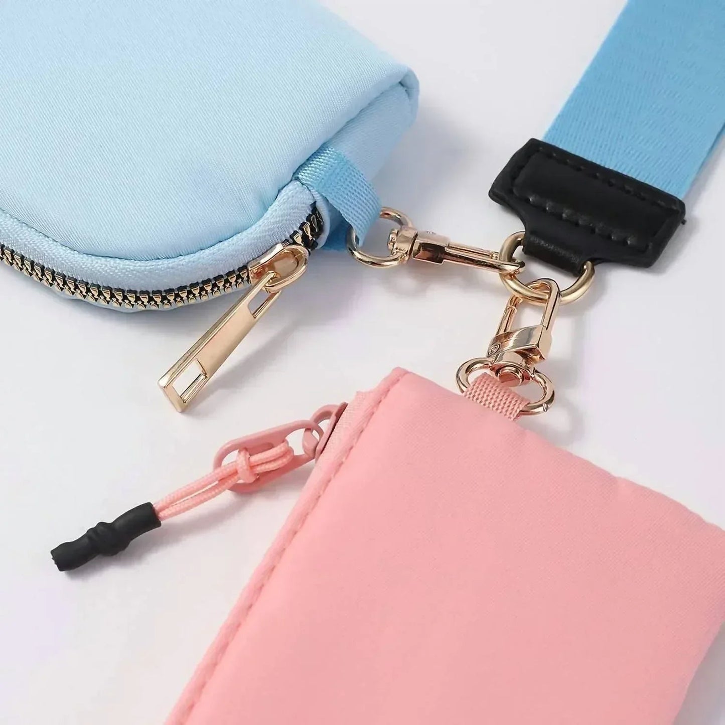 Women's Double Dual Nylon Pouch Wallet