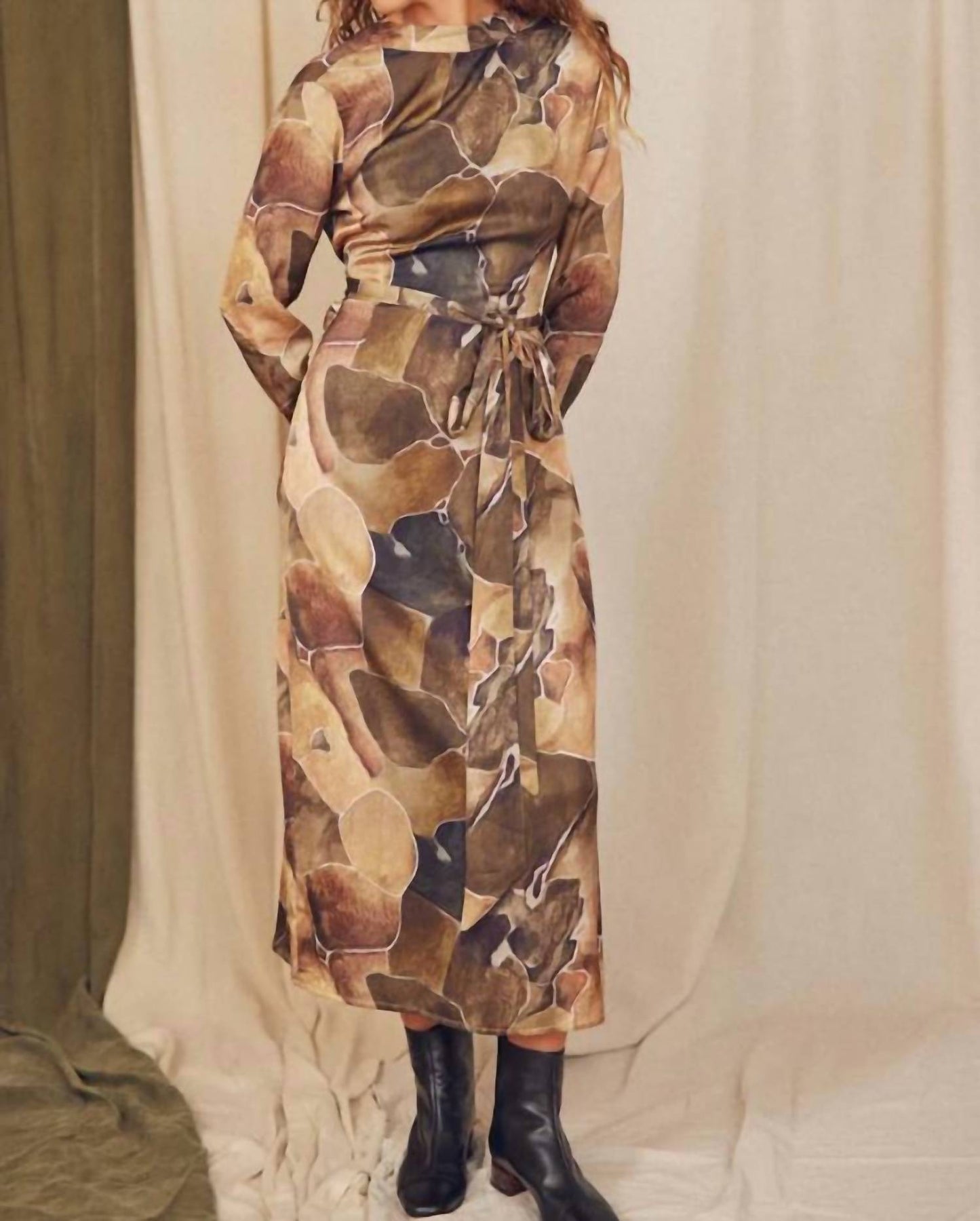 Bedrucktes Midi-Wickelkleid
