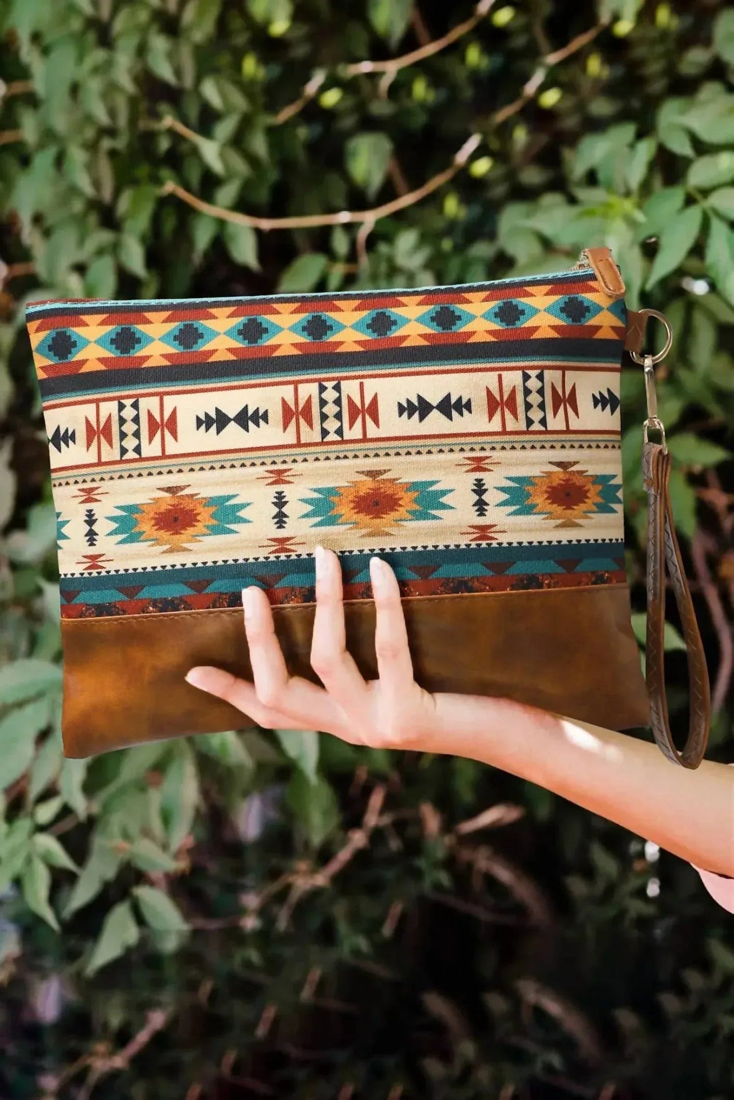 Damen Clutch Handtasche mit Western-Aztekenmuster