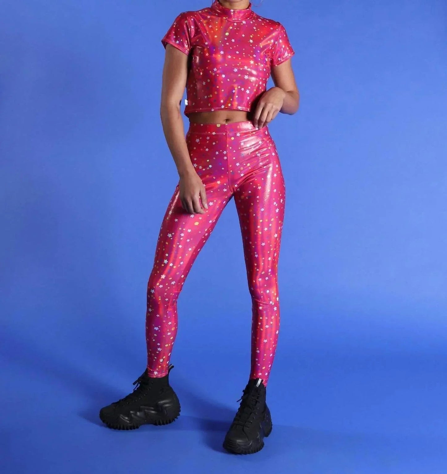 Galaxy Holo Crop Tee