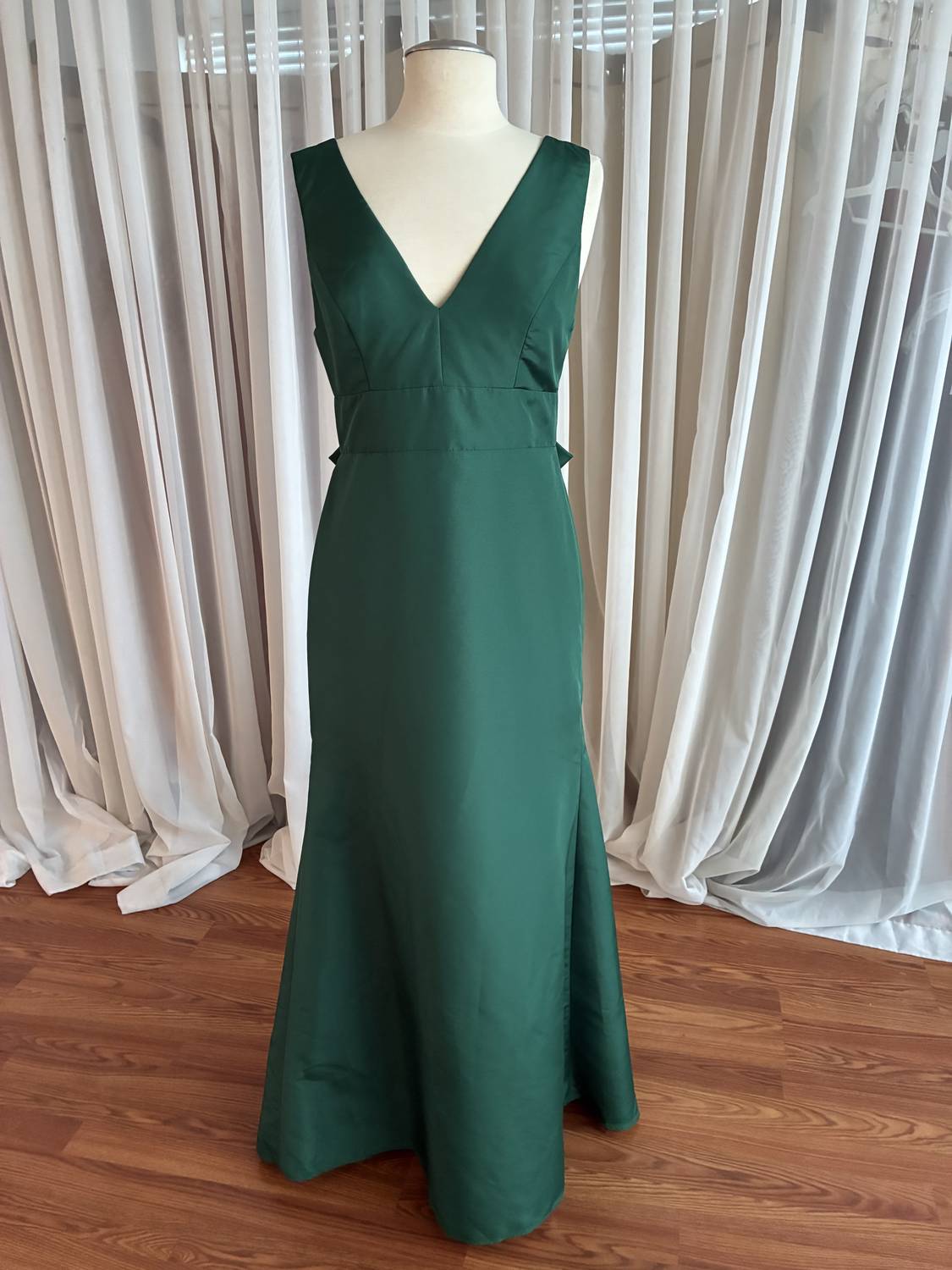 Damen-Crêpe-Kleid, knöchellang, ärmellos