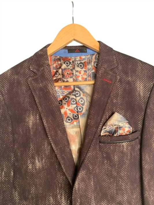 Damen-Blazer aus Wolle und Leder