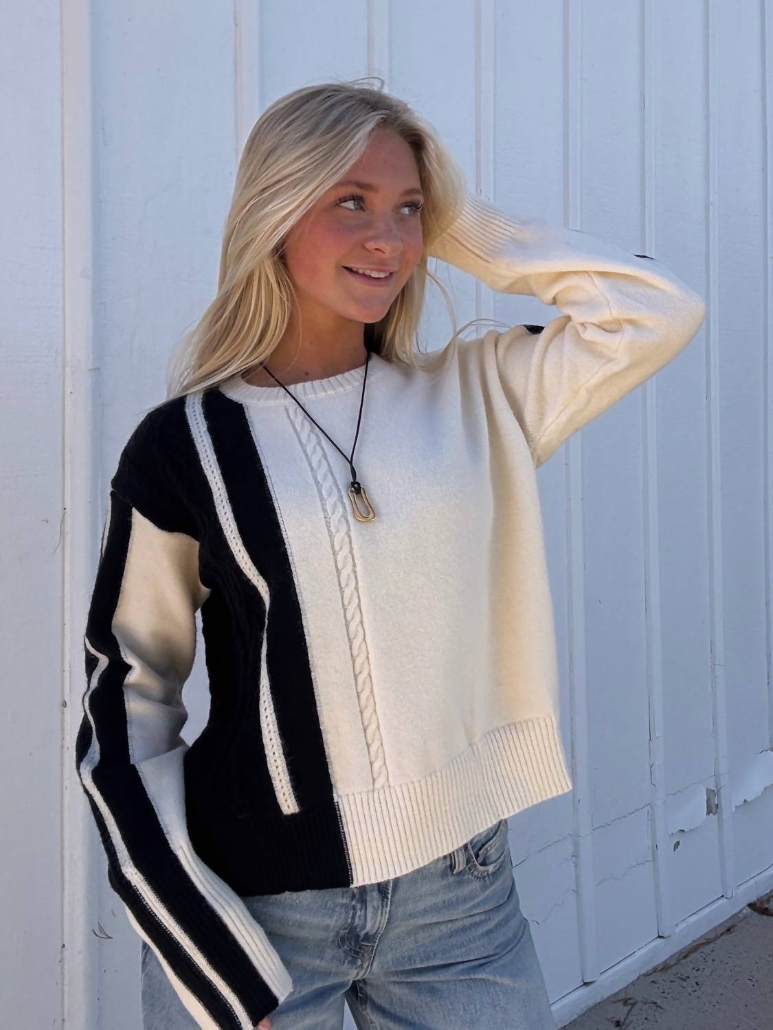 Talia Color-Block-Pullover