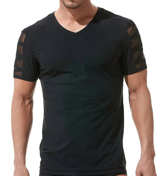 High-Line Lasergeschnittenes besticktes T-Shirt