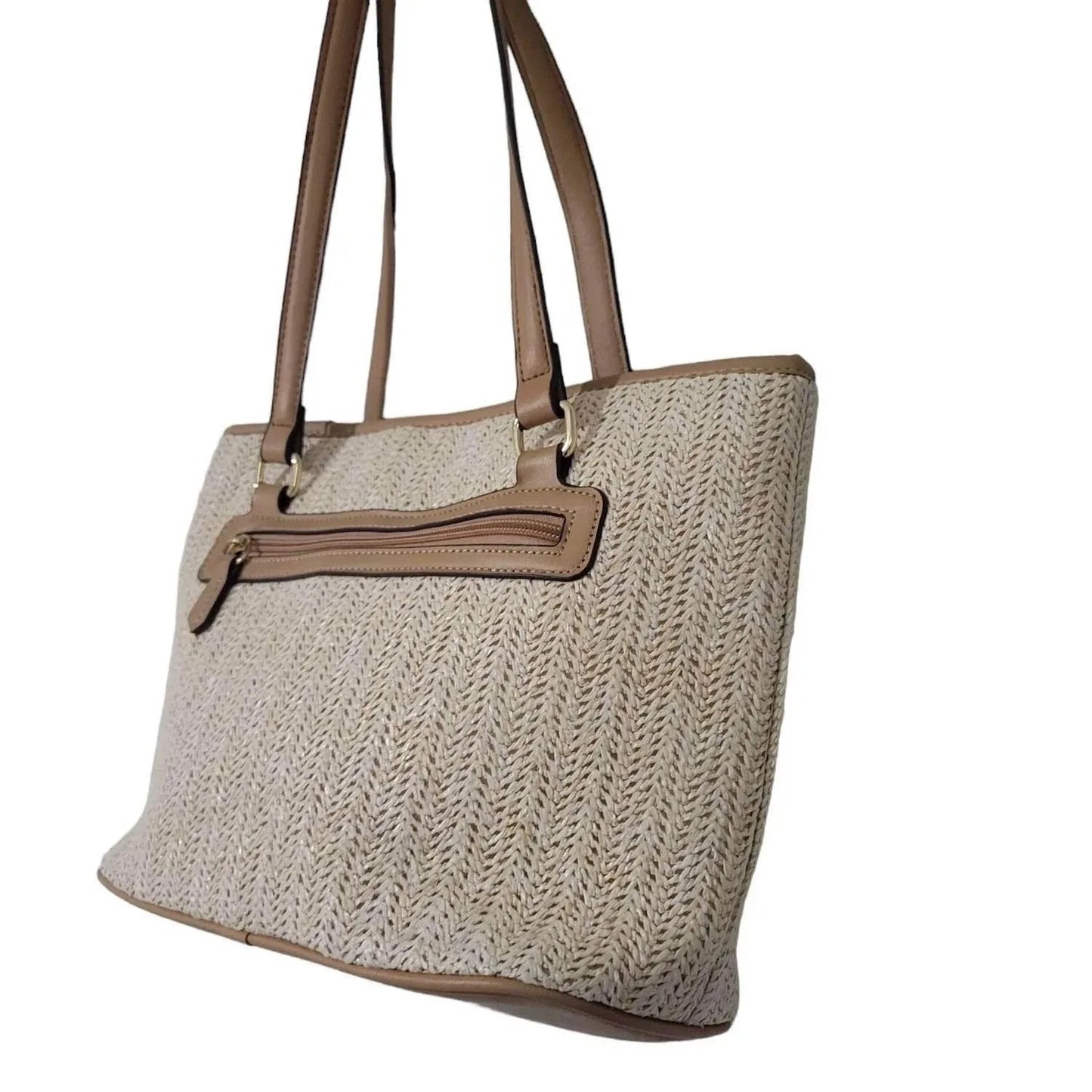 Klassische Strohtasche
