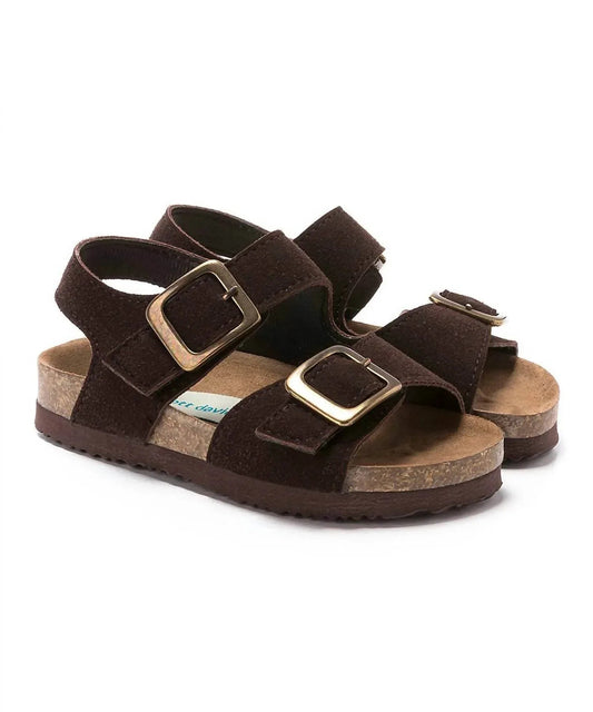 Boy's Lil Jack Suede Buckle Sandals