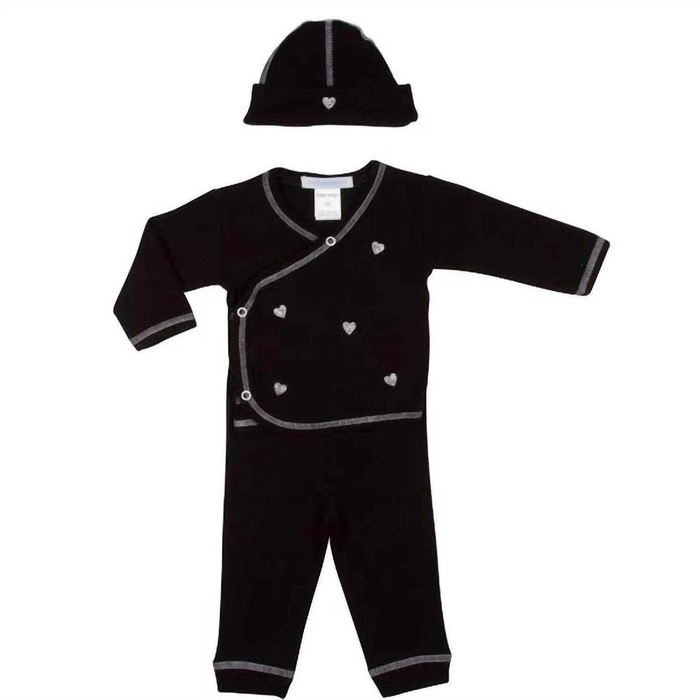 Baby-Mädchen-Set Emma, 3-teilig, mit silbernen Herzen