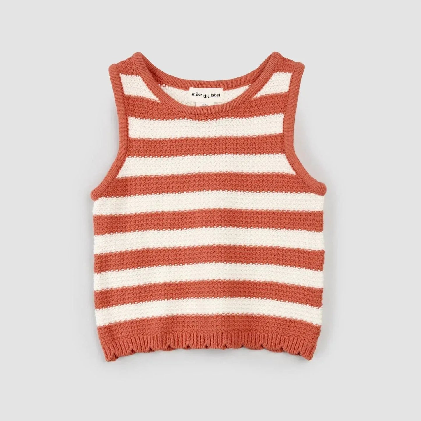 Kid's Striped Crochet Knit Tank Top