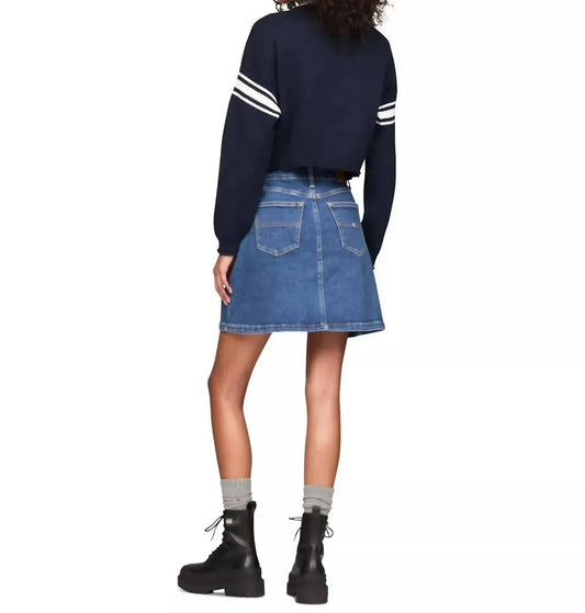 A-line Seam-detail Skirt
