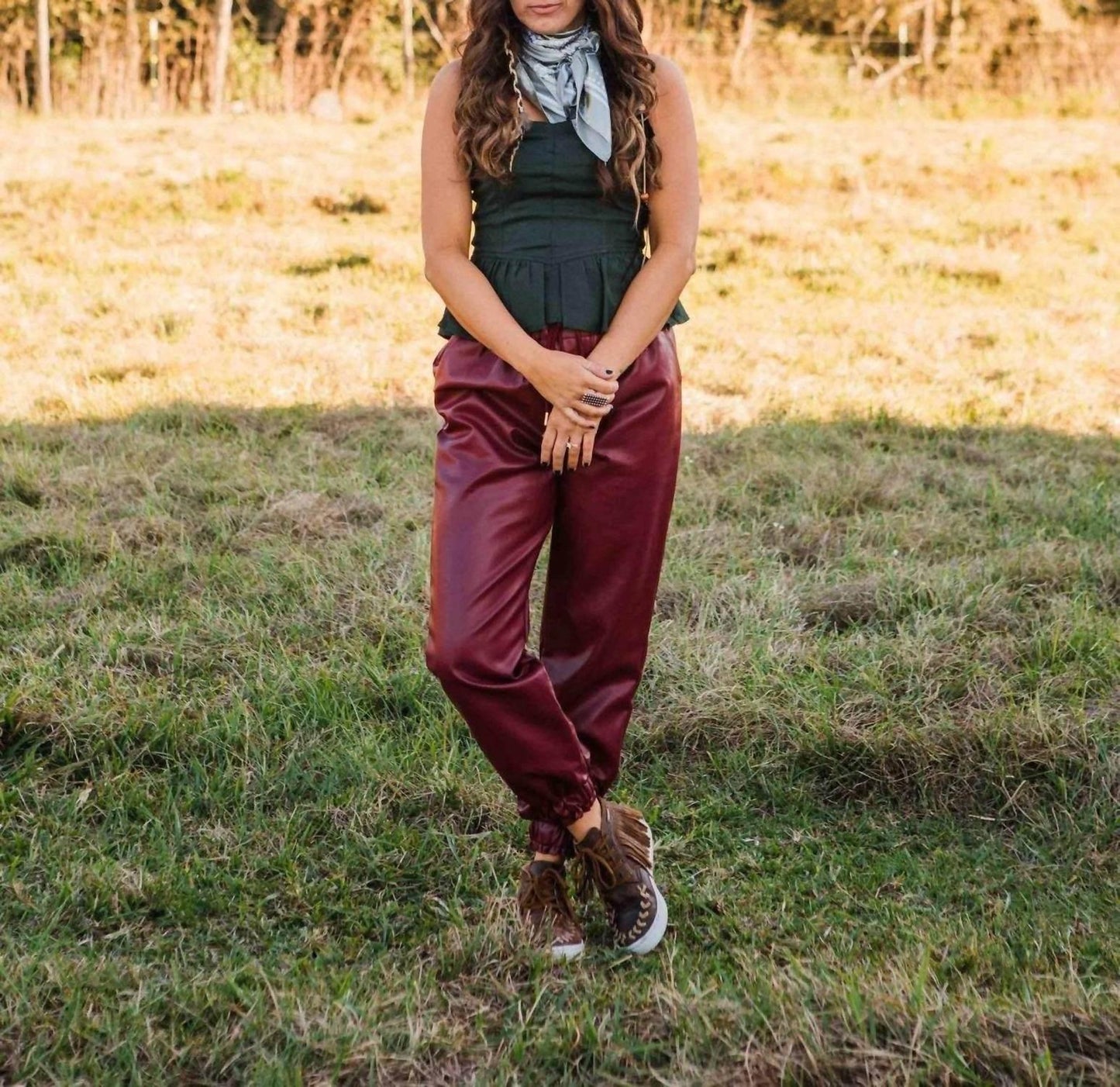 Ruby Jogginghose aus Kunstleder