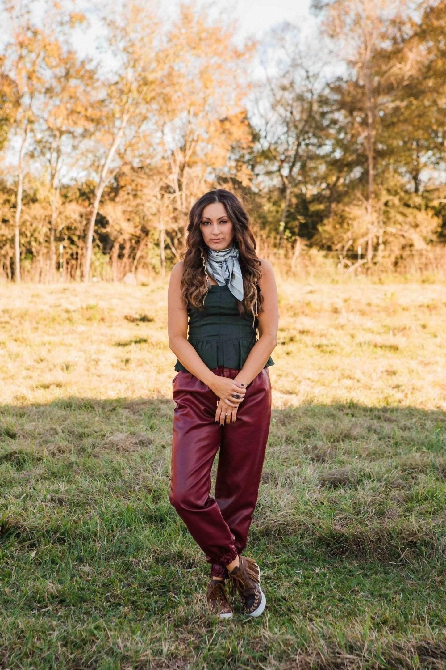 Ruby Jogginghose aus Kunstleder