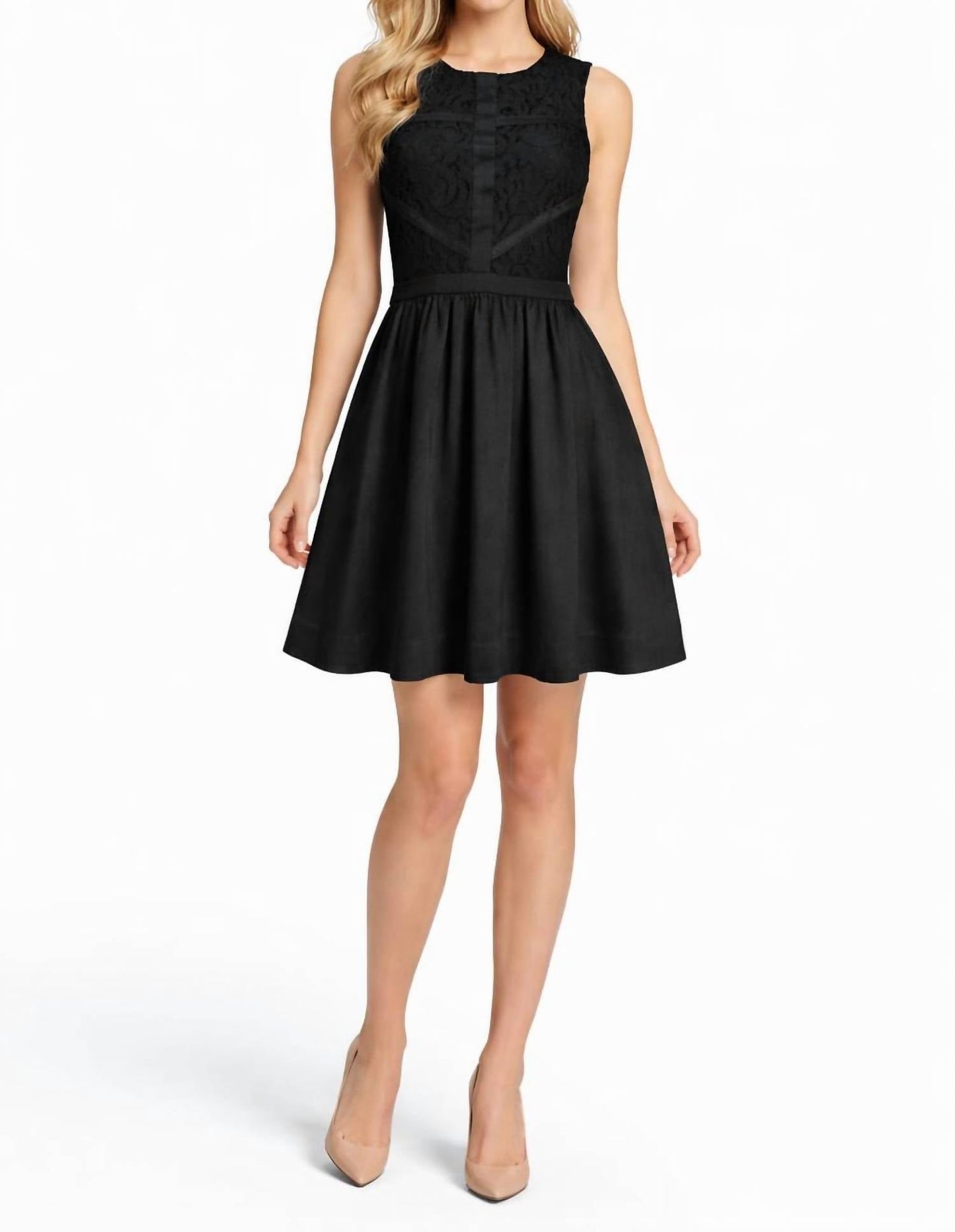 Ärmelloses A-Linien-Partykleid