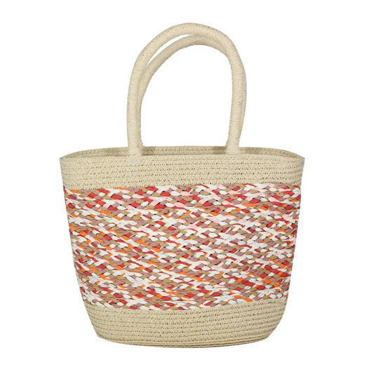 Women's Mixed Straw Purse