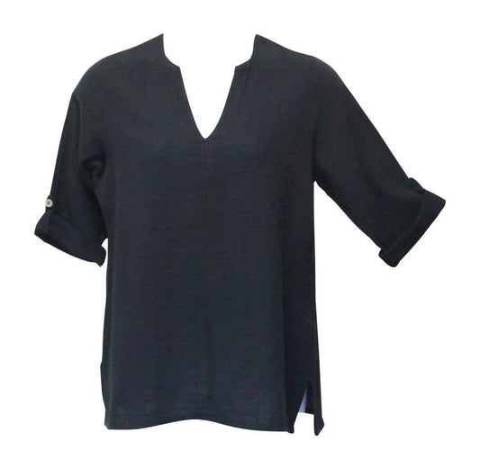 Women's Dotty Gauze Cotton Teah Top