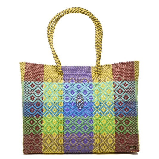 Women's Travel Woven Patterned Tote Bag With Clutch