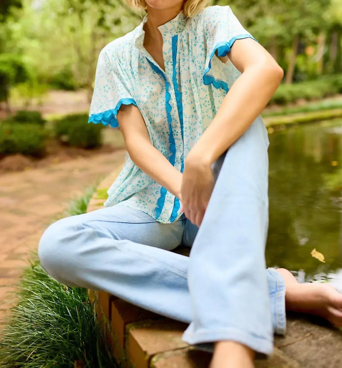 Parham Button Front Blouse