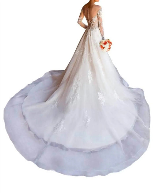 Cassandra Crystal Beaded Gown