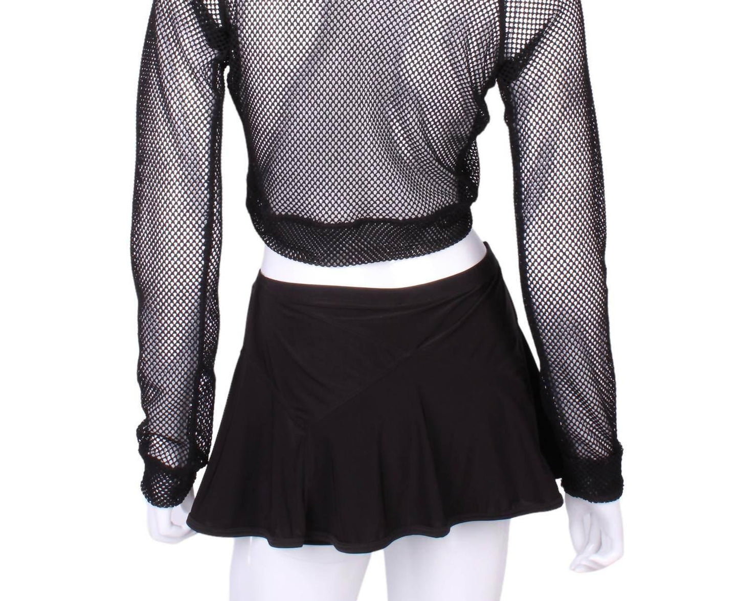 Women's Fishnet Straight Back Vee Crop Top