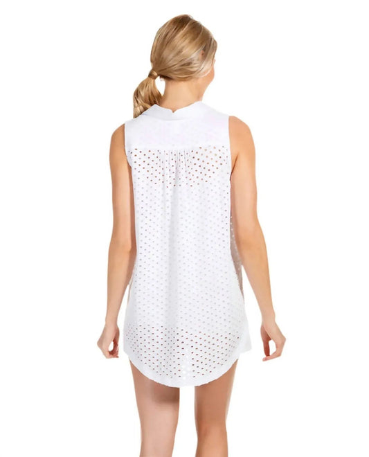 Jacquard Tunika-Strandüberwurf mit Kragen