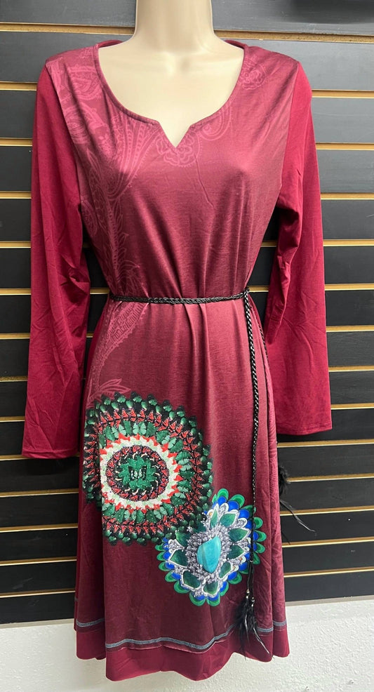 Women's Belted Beauty Jersey Dress