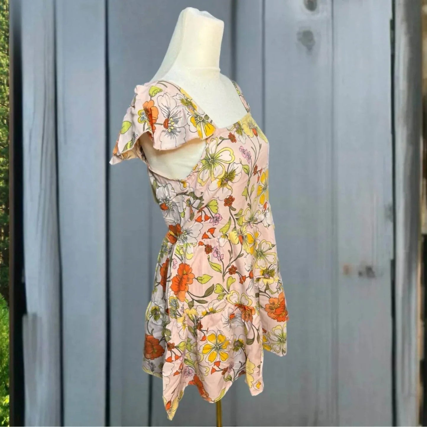 Floral Ruffle Mini Dress