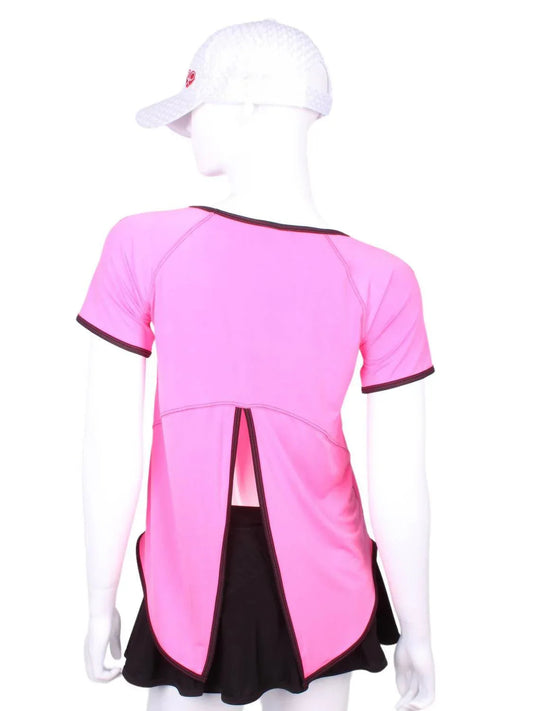 Women's Tie Back Short Sleeve Tennis Tee