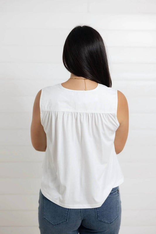 Woven Detailed Top