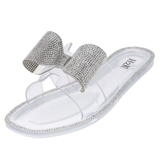 Women's Cutest Sandle Rhinestone Bow Slide