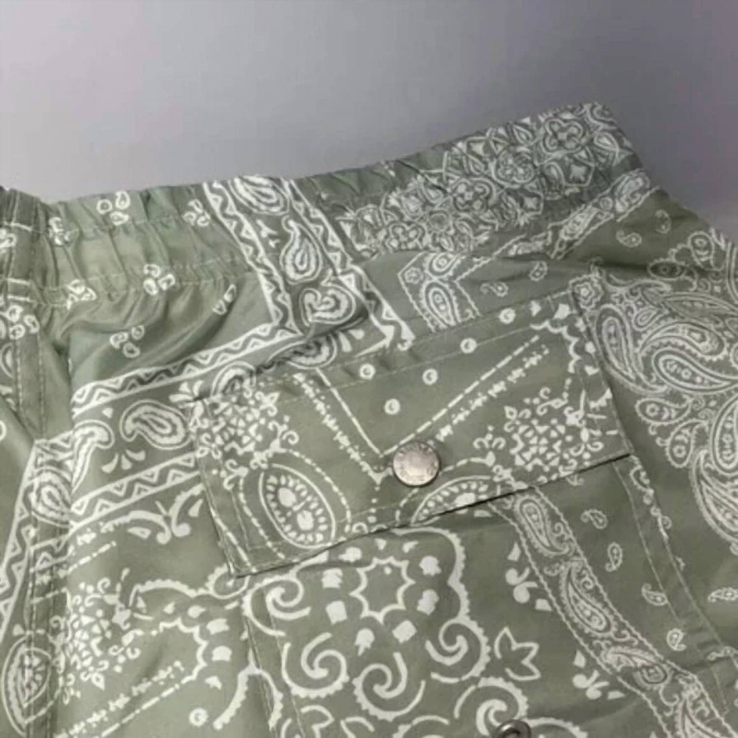 Men's Paisley Lined Swim Trunks