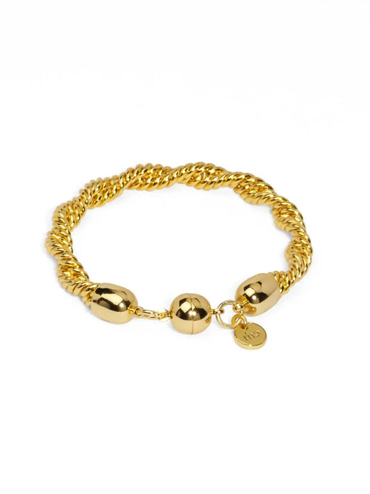 Women's Braided Twisting Links Bracelet