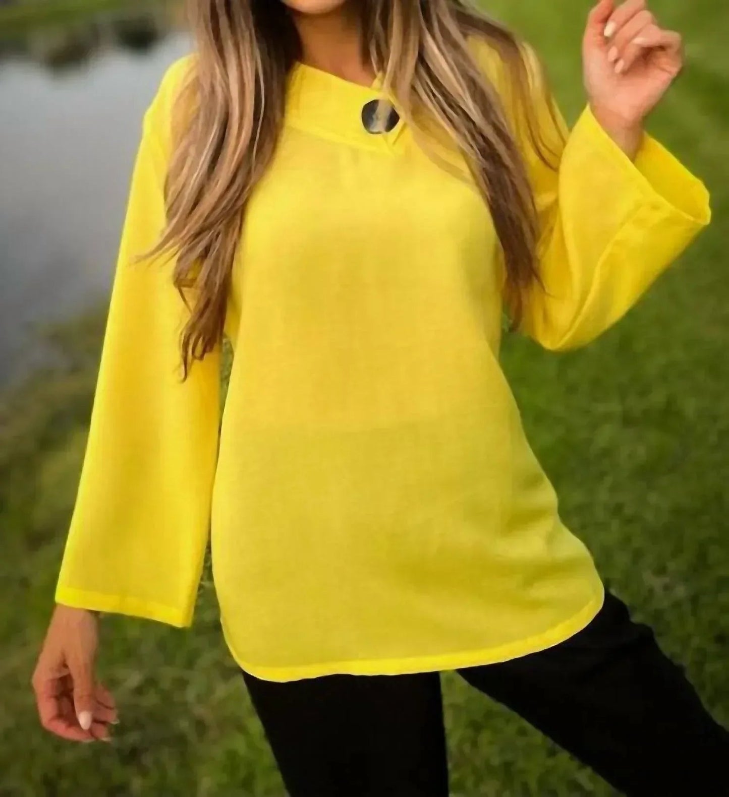 Georgia Leinen-Pullover-Top