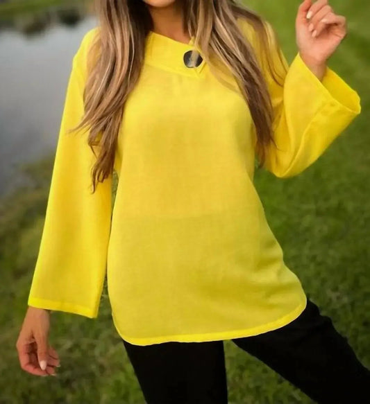 Georgia Leinen-Pullover-Top