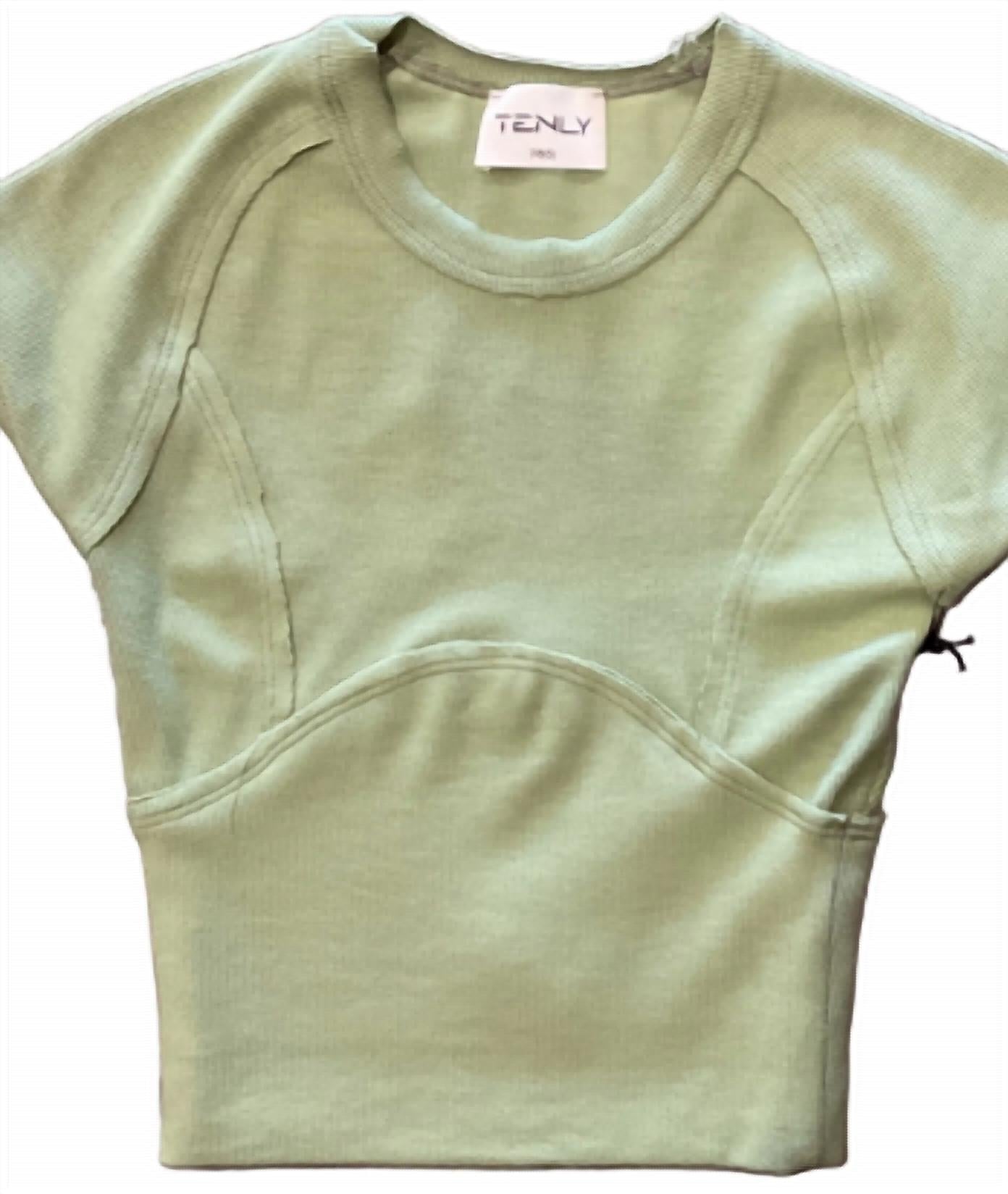 Girl's Rayon Rib Cap Sleeve Tee