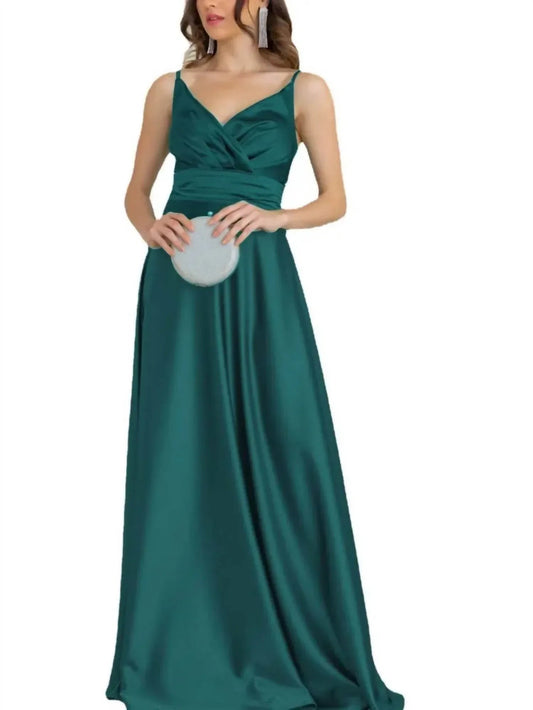 Spaghettiträger-Abendkleid