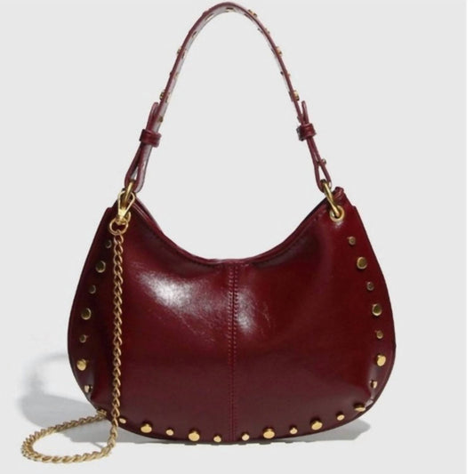Women's Retro Studded Chain Strap Shoulder Bag