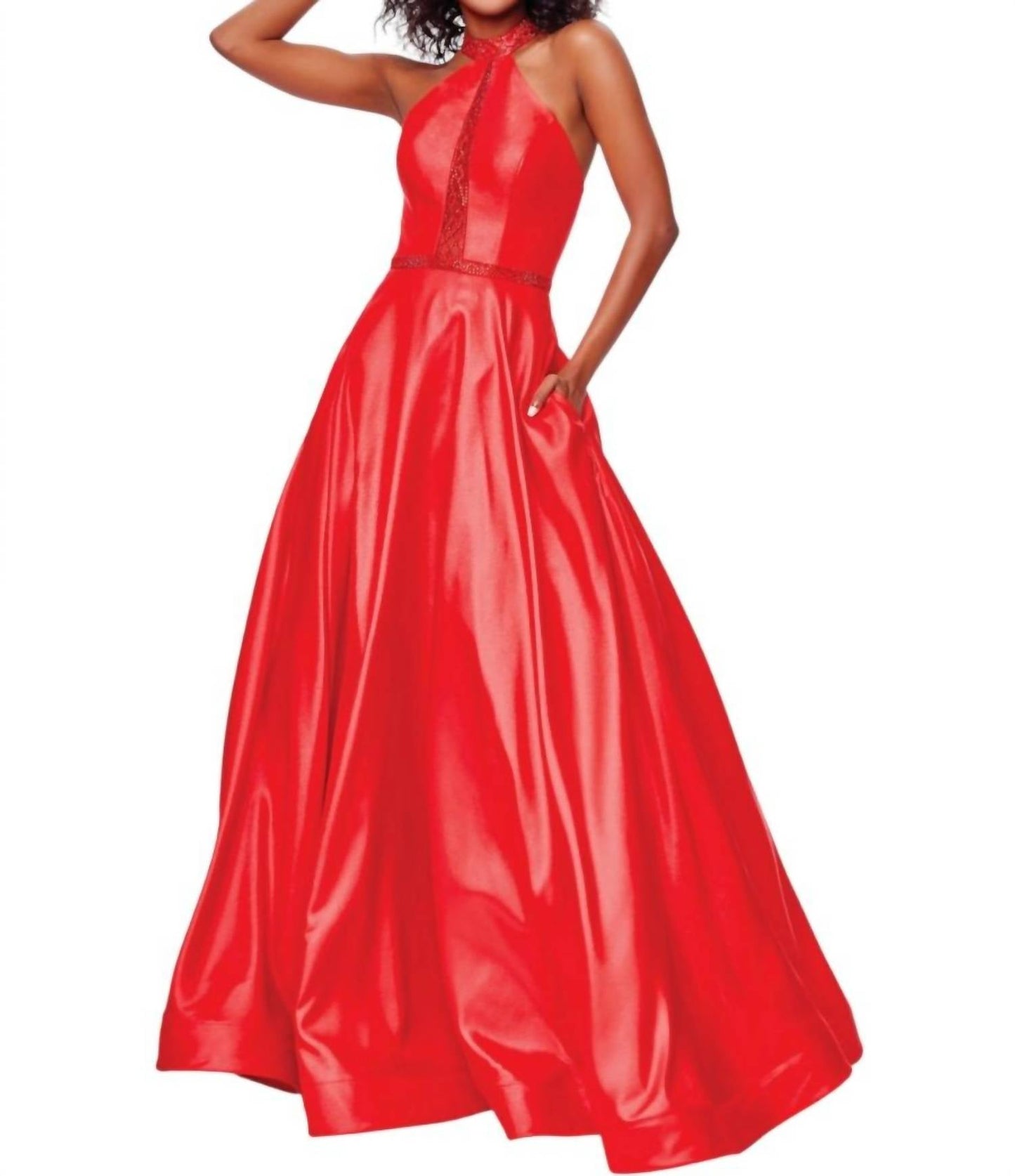 Glitzerndes Neckholder-Kleid