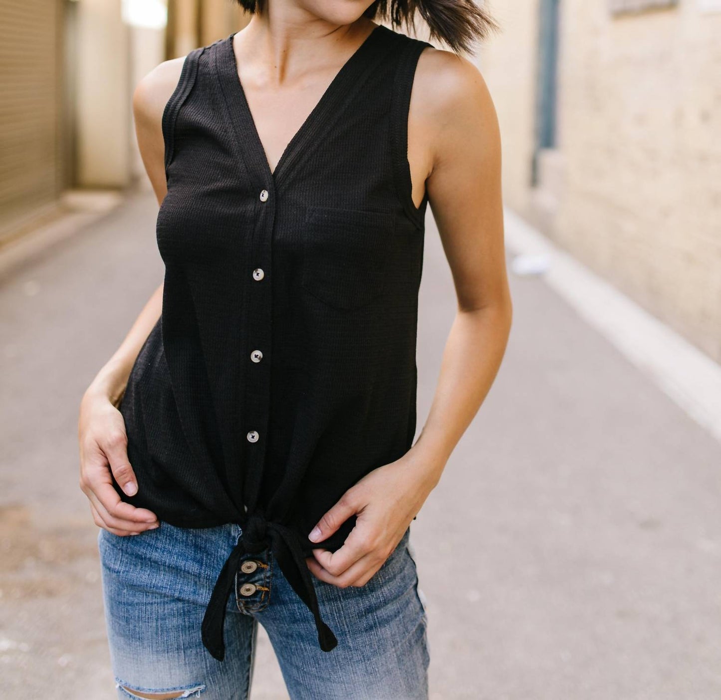 Rita Geripptes Tanktop