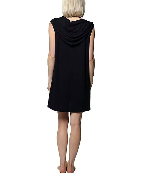 Zip Up Hooded Cover Up Dress