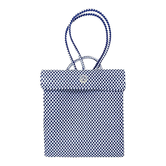 Women's Medium Braided Checkered Backpack