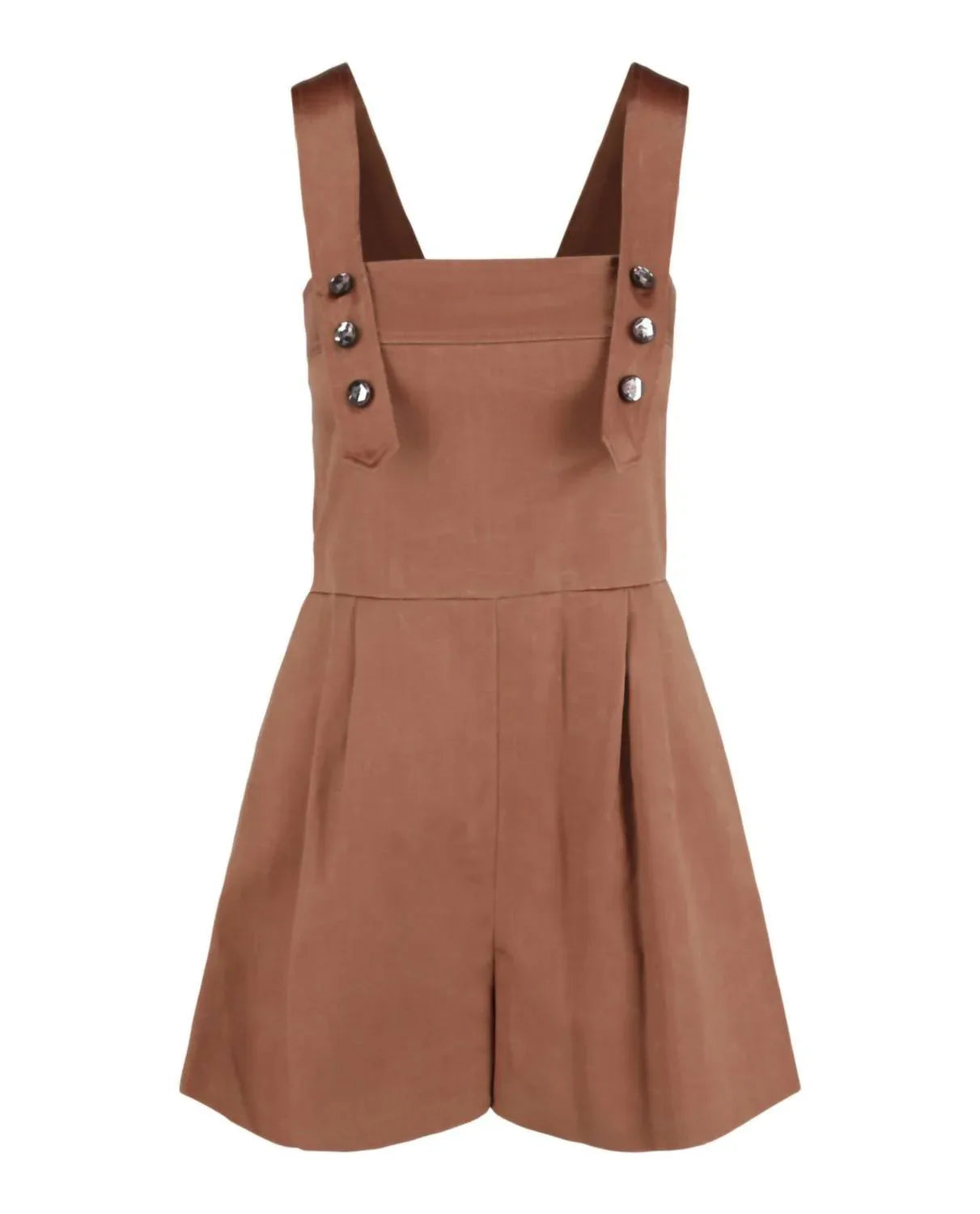 Damen ärmelloser Playsuit mit Schmucksteinen