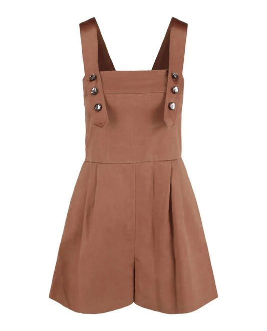 Women's Sleeveless Jeweled Playsuit