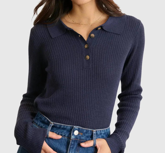 Billie Knit Long Sleeve Polo