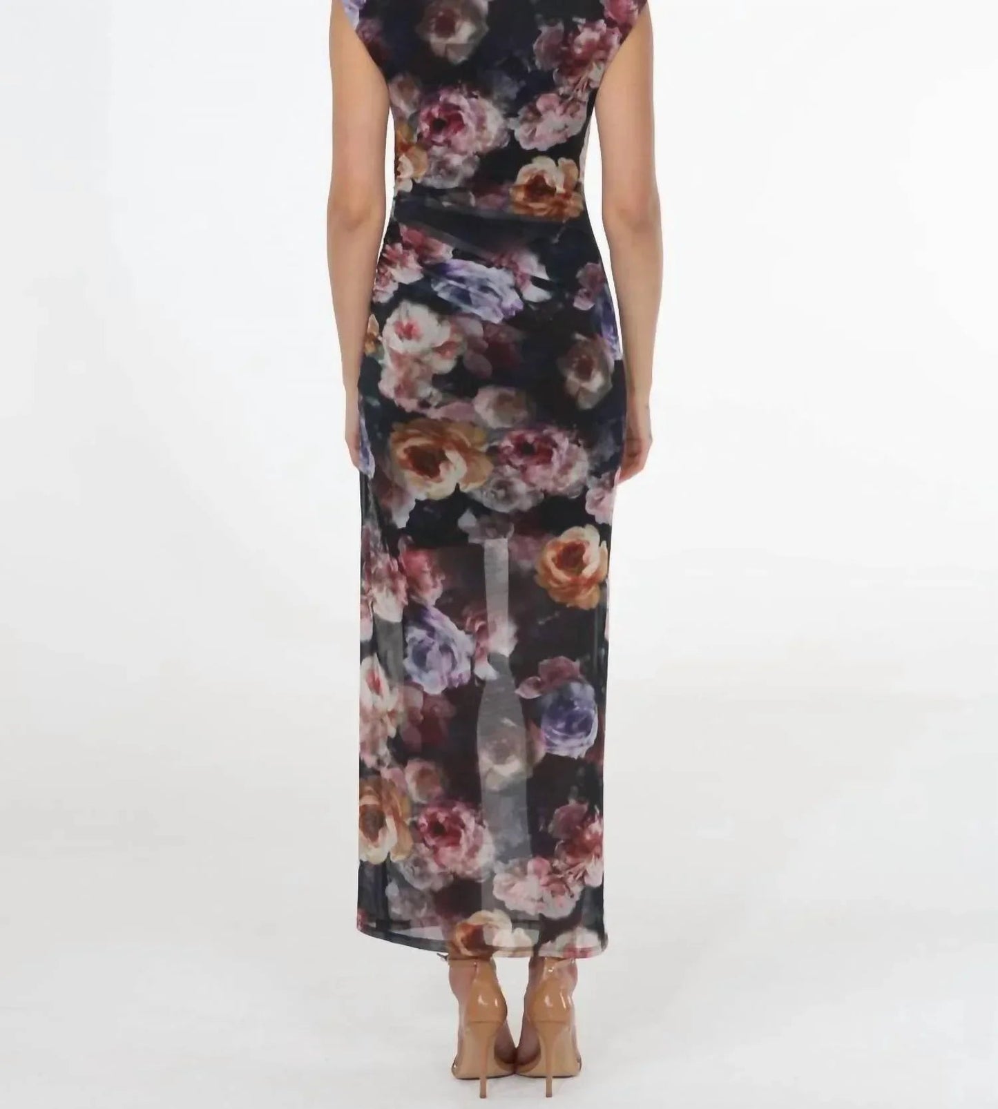 Florales transparentes Kleid