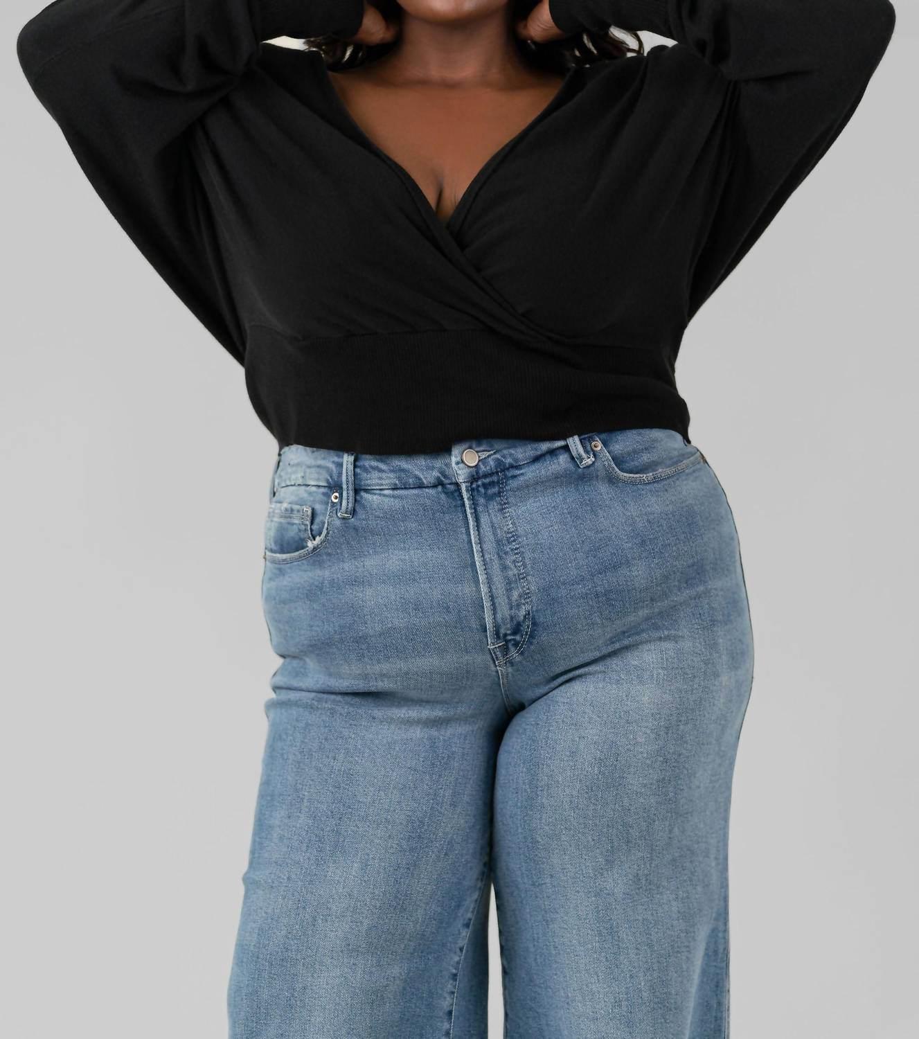 Mullein Cotton Wrap Sweater - Plus Size