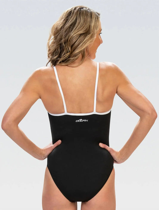 Aquashape Solid Straight Back One Piece Swimsuit