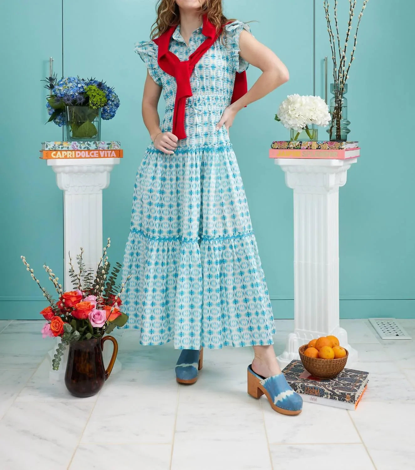 Flutter Sleeve Maxi Dress
