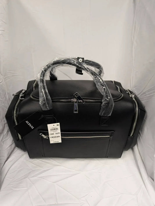 ALFANI LEATHER DUFFLE BAG